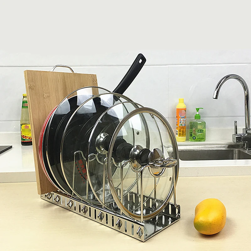 Kitchen Baking Pan Organizer - 304 Thép Không Gỉ Có Thể