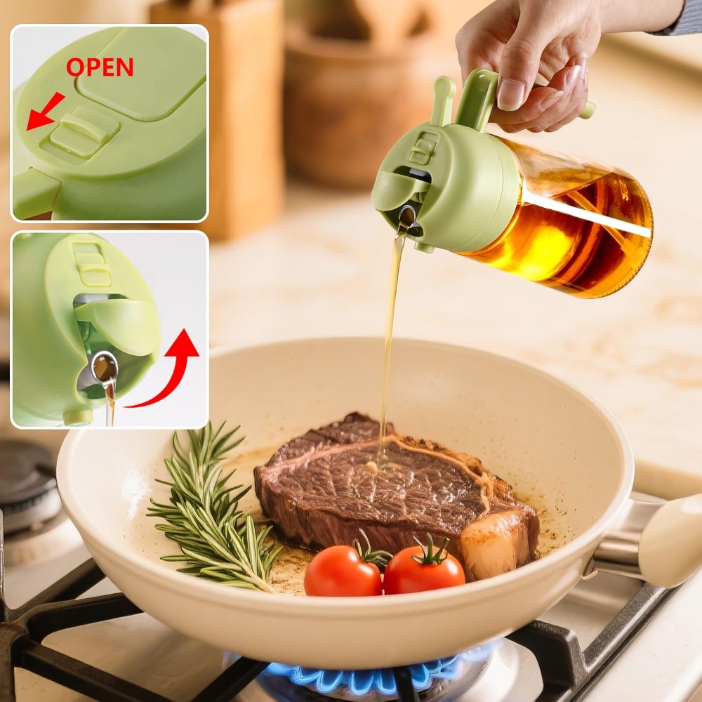 Green Glass Oil Sprayer and Di - đánh giá và giá Kitchen.Baking Labels