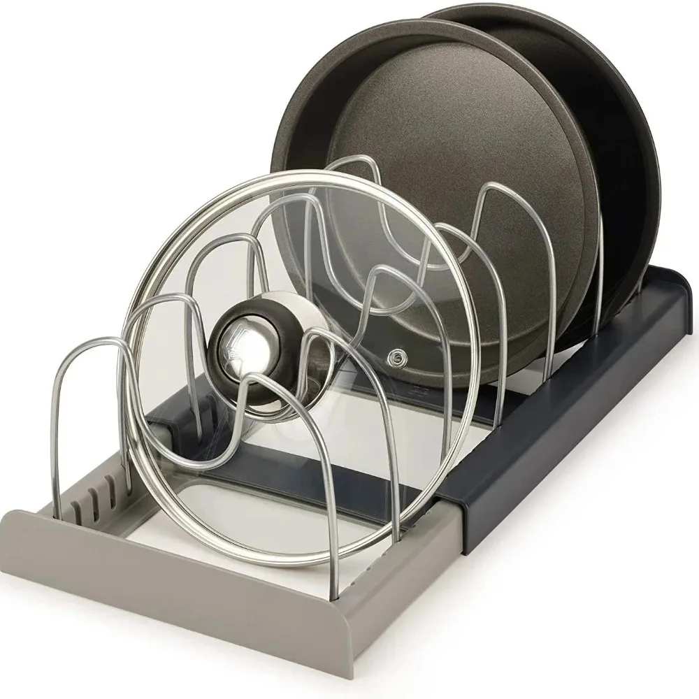 7-grid Telescopic Pot Rack,Pan - đánh giá và giá Kitchen Baking Pan Organizer