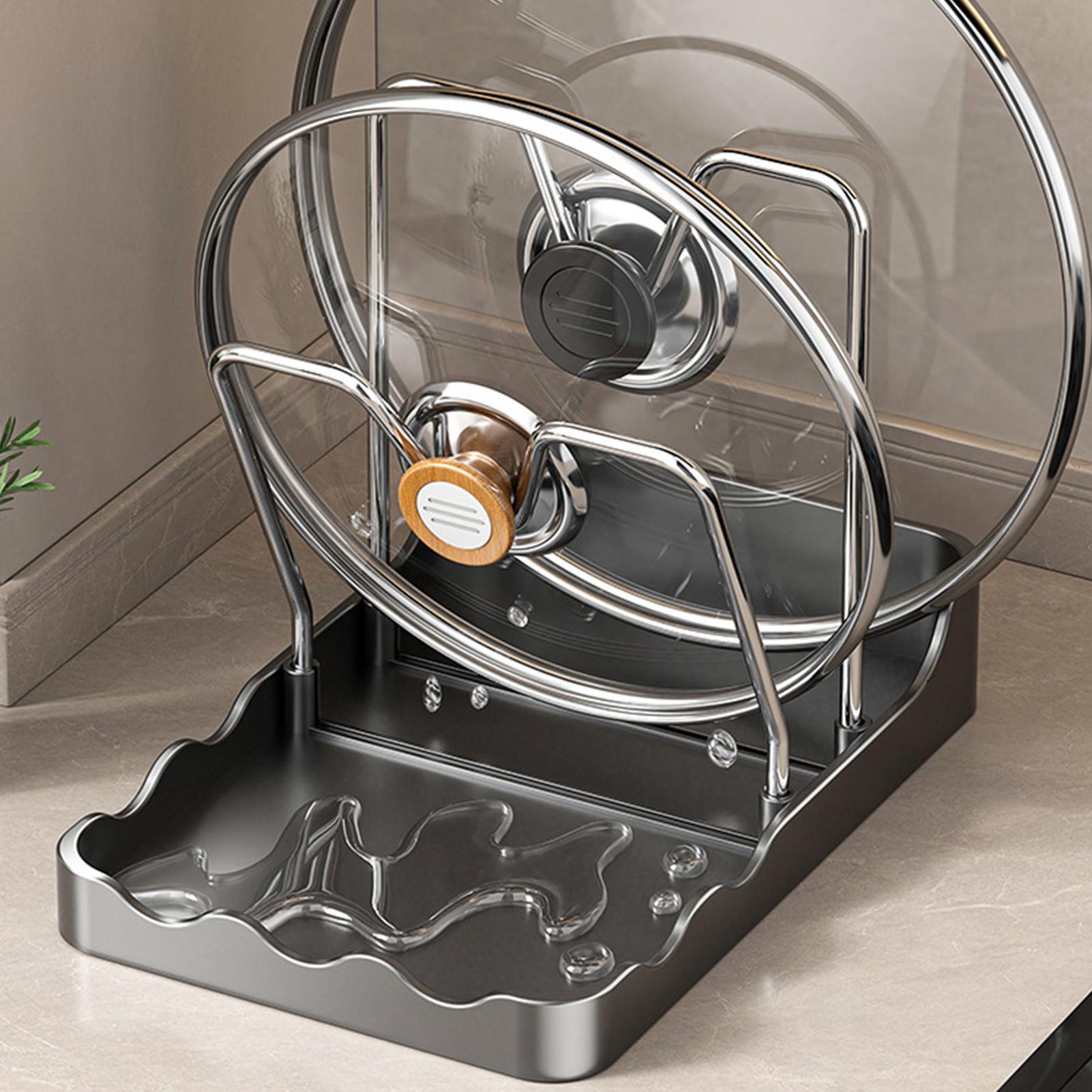 Pot Lid Organizer Vertical Spo - đánh giá và giá Kitchen Baking Pantry