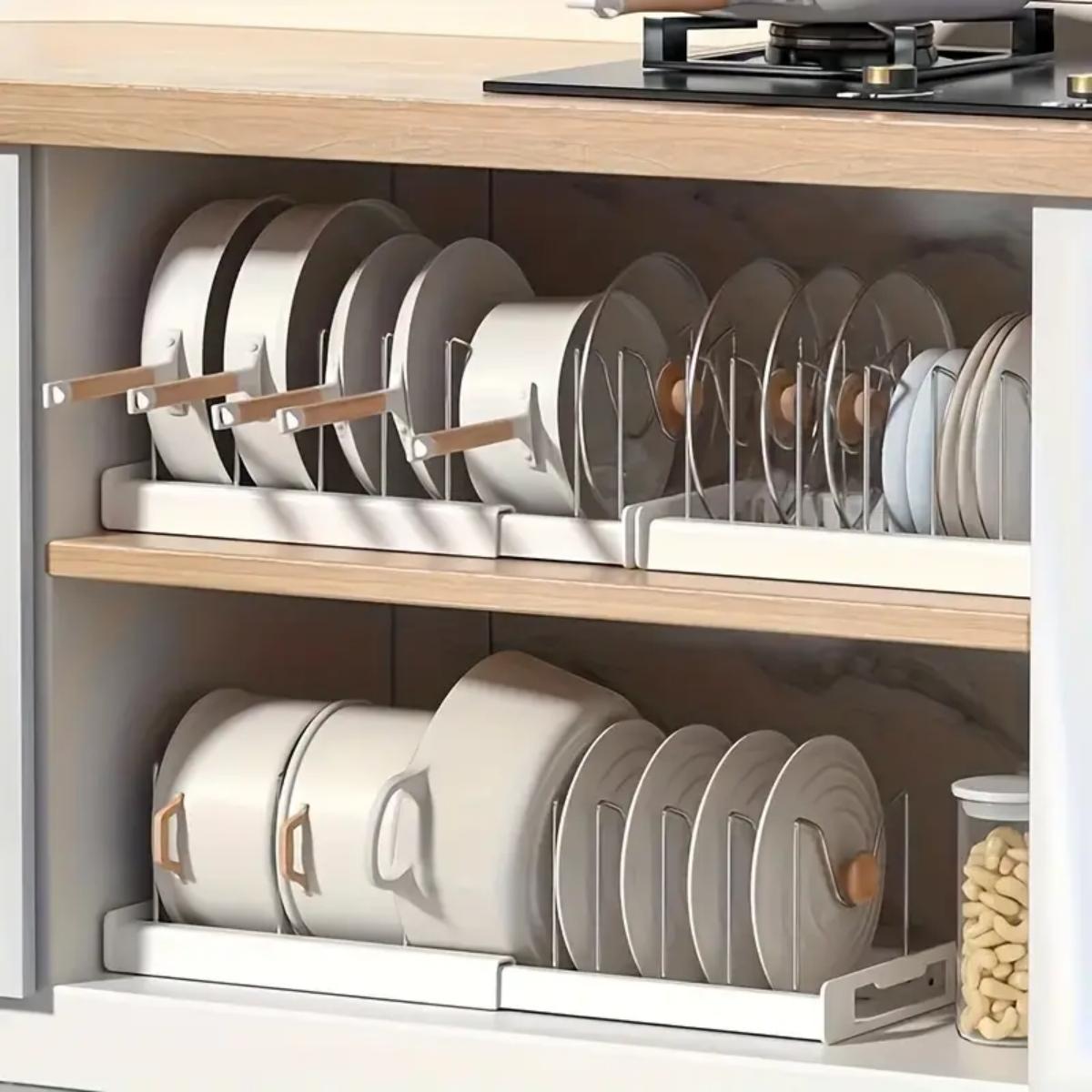 Expandable Kitchen Pot Pan Org - đánh giá và giá Kitchen Baking Pan Organizer