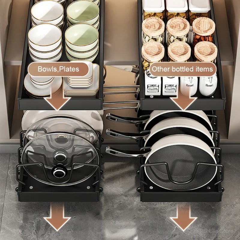 Hot Sale Multifunctional Pull- - đánh giá và giá Kitchen Baking Pan Organizer