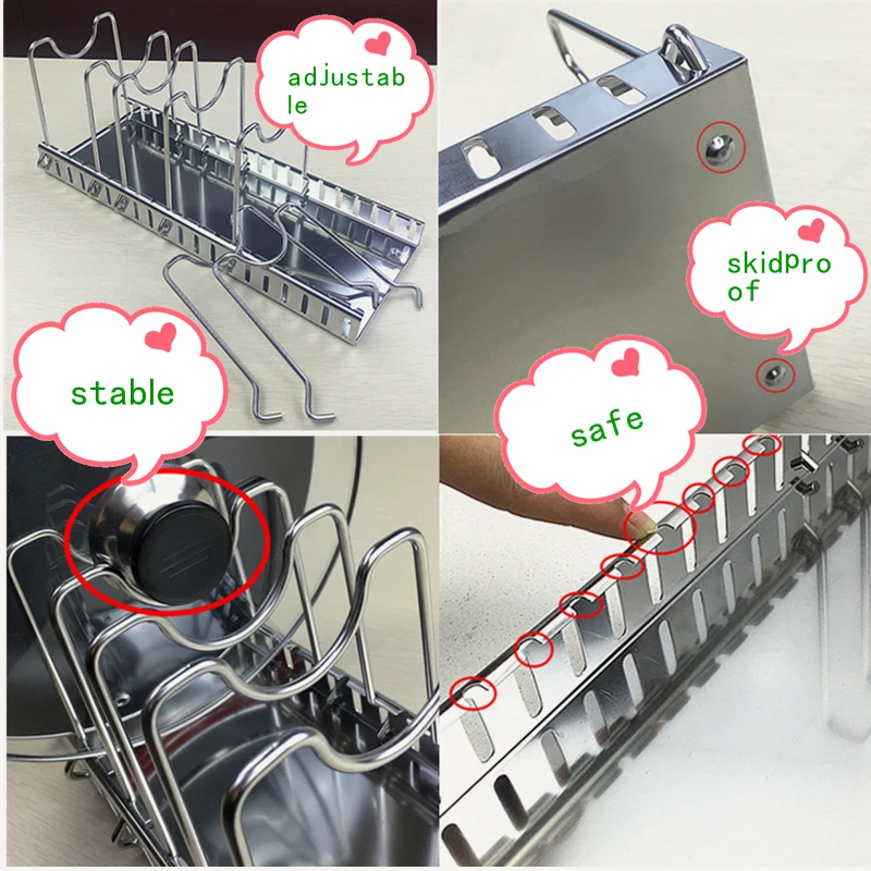 304 Thép Không Gỉ Có Thể Điều  - đánh giá và giá Kitchen Baking Pan Organizer