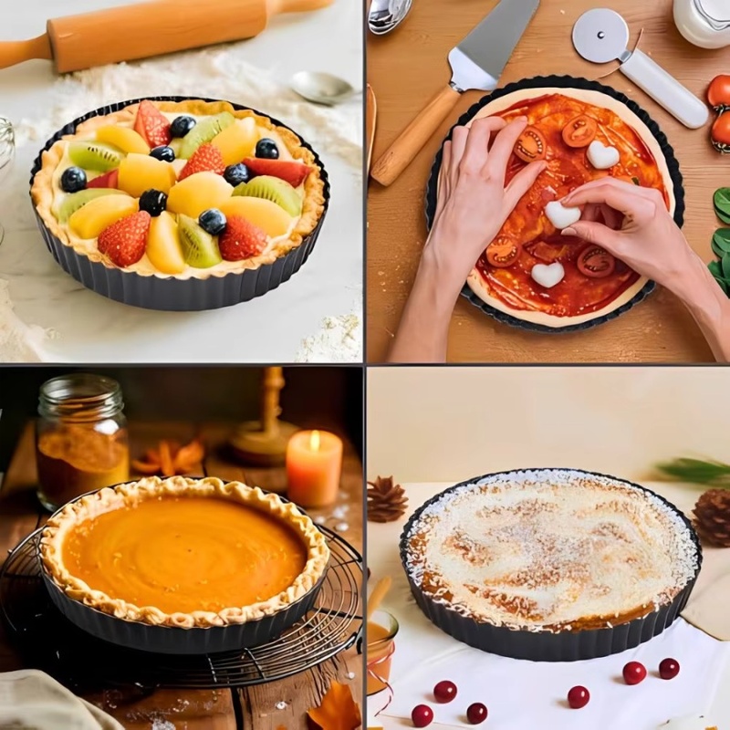 1pc Removable Bottom Fluted Ta - đánh giá và giá Kitchen Baking Pans
