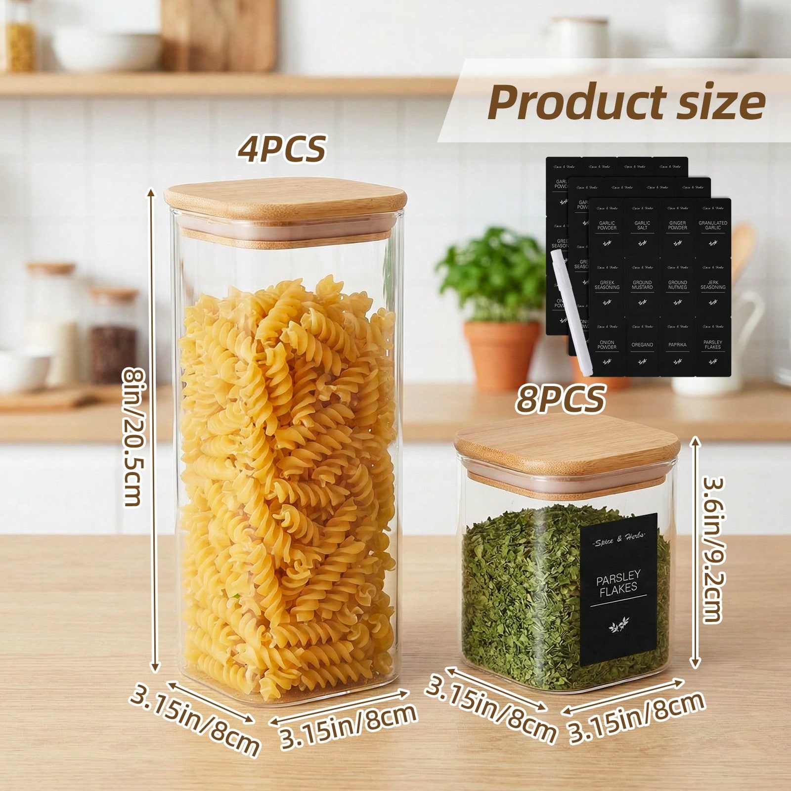 Tomnk 12pcs Glass Food Storage - đánh giá và giá Kitchen Baking Pantry